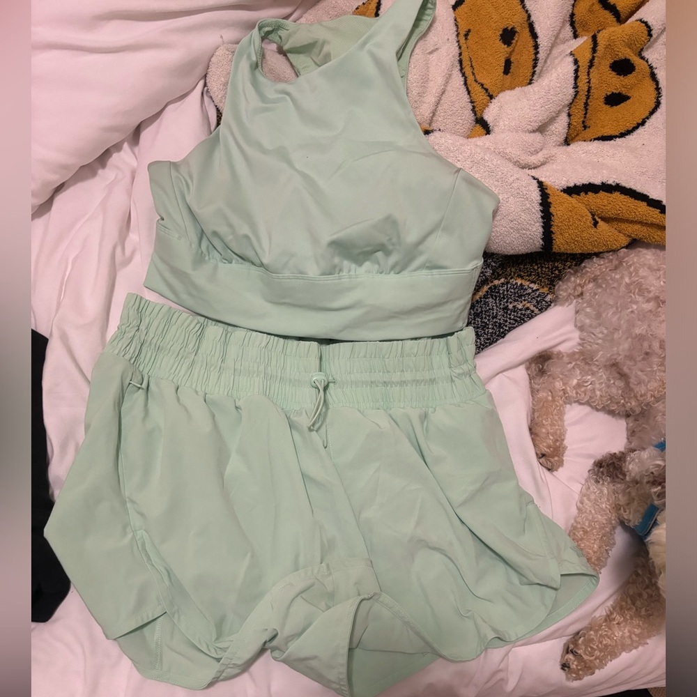 Target crop top and short set
